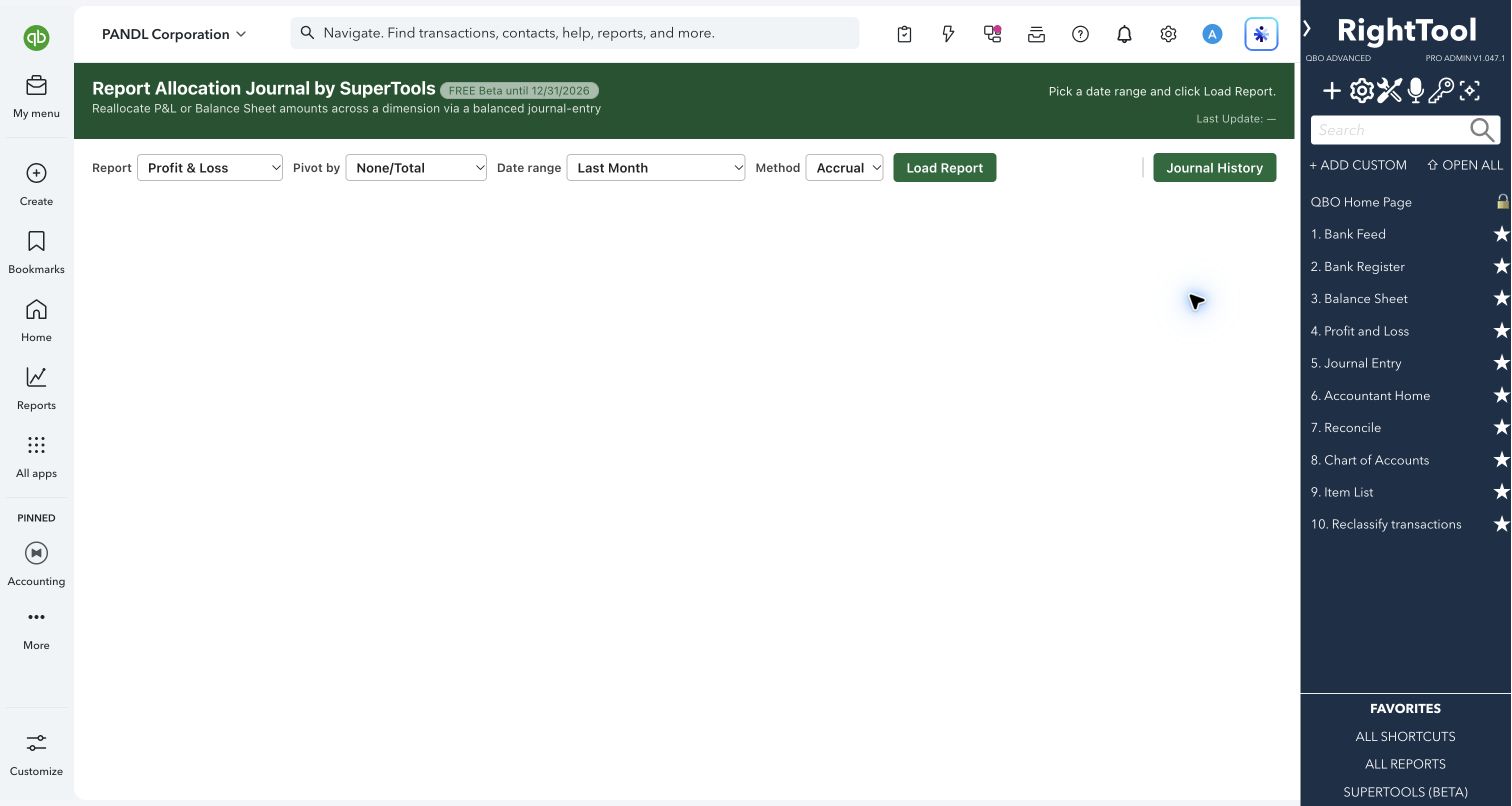 Choose report, pivot dimension and date range